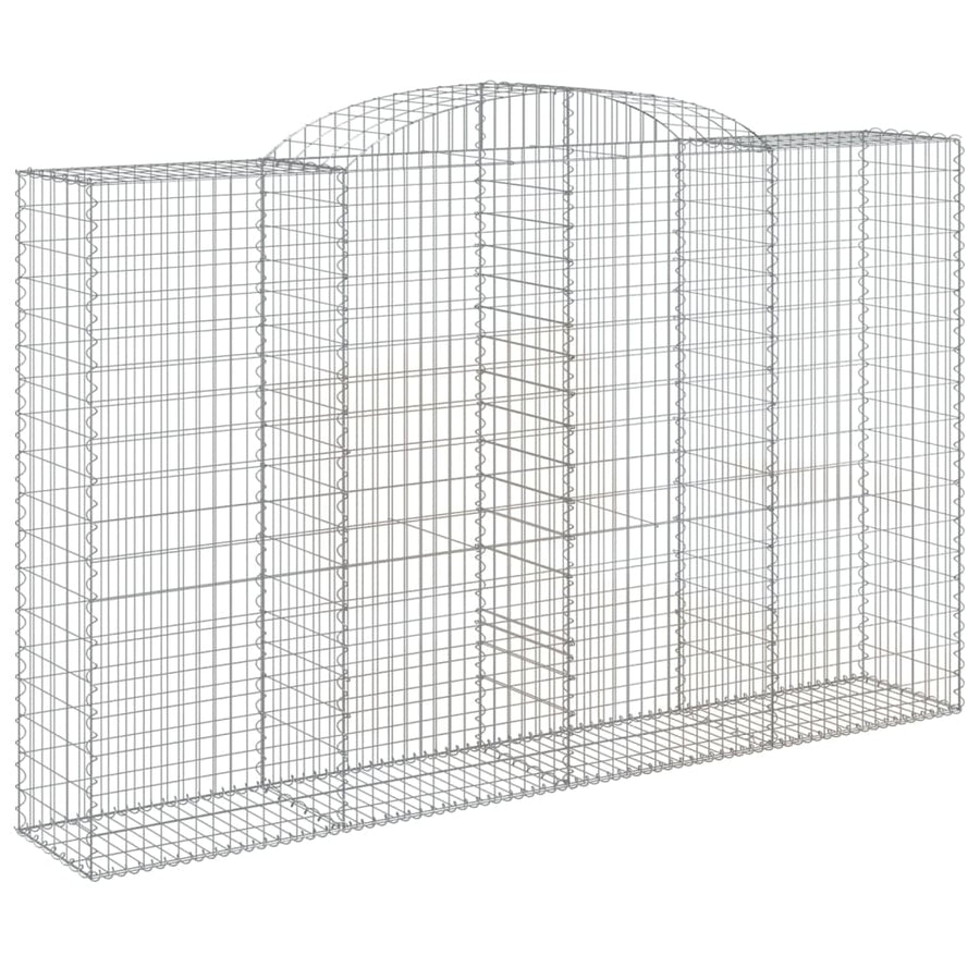 Schanskorven 4 st gewelfd 300x50x180/200 cm ijzer 4 300 x 50 x 180/200 cm