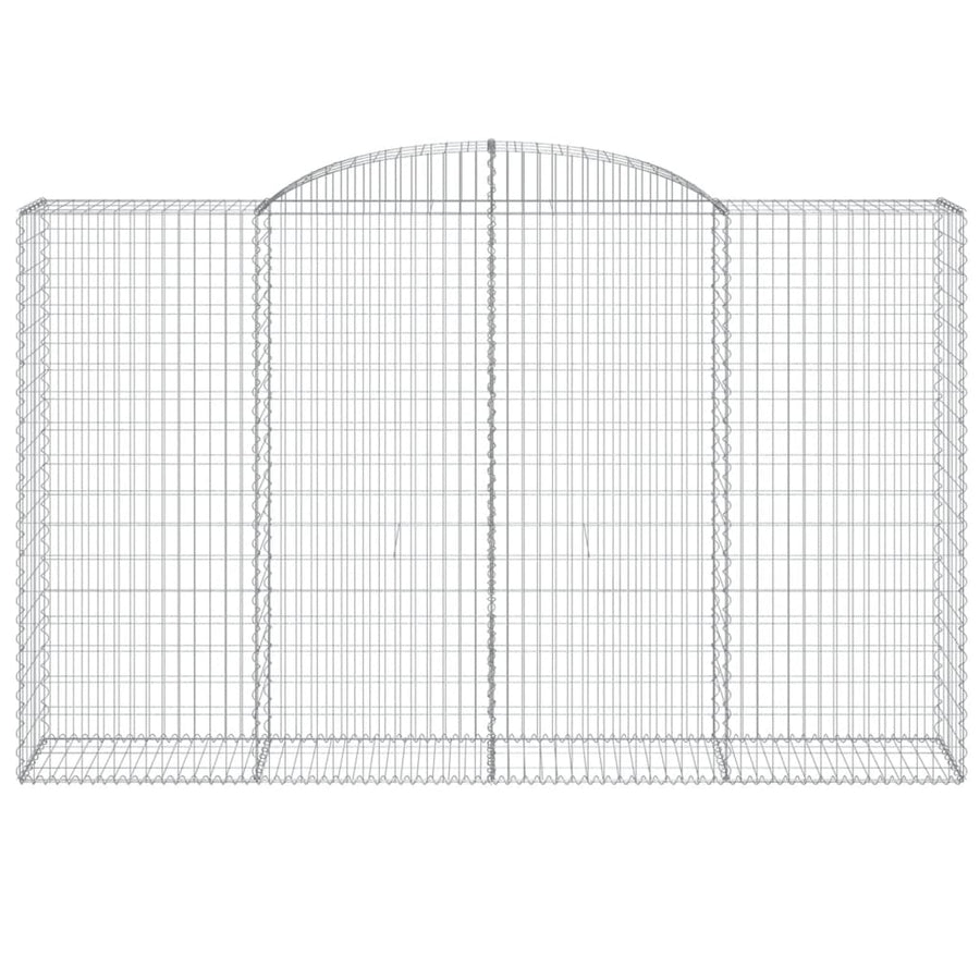 Schanskorven 4 st gewelfd 300x50x180/200 cm ijzer 4 300 x 50 x 180/200 cm