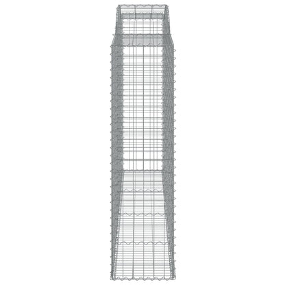 Schanskorven 4 st gewelfd 300x50x180/200 cm ijzer 4 300 x 50 x 180/200 cm