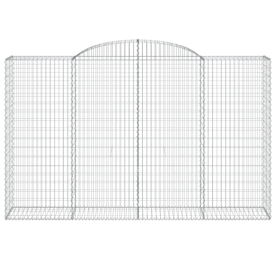 Schanskorven 5 st gewelfd 300x50x180/200 cm ijzer 5 300 x 50 x 180/200 cm