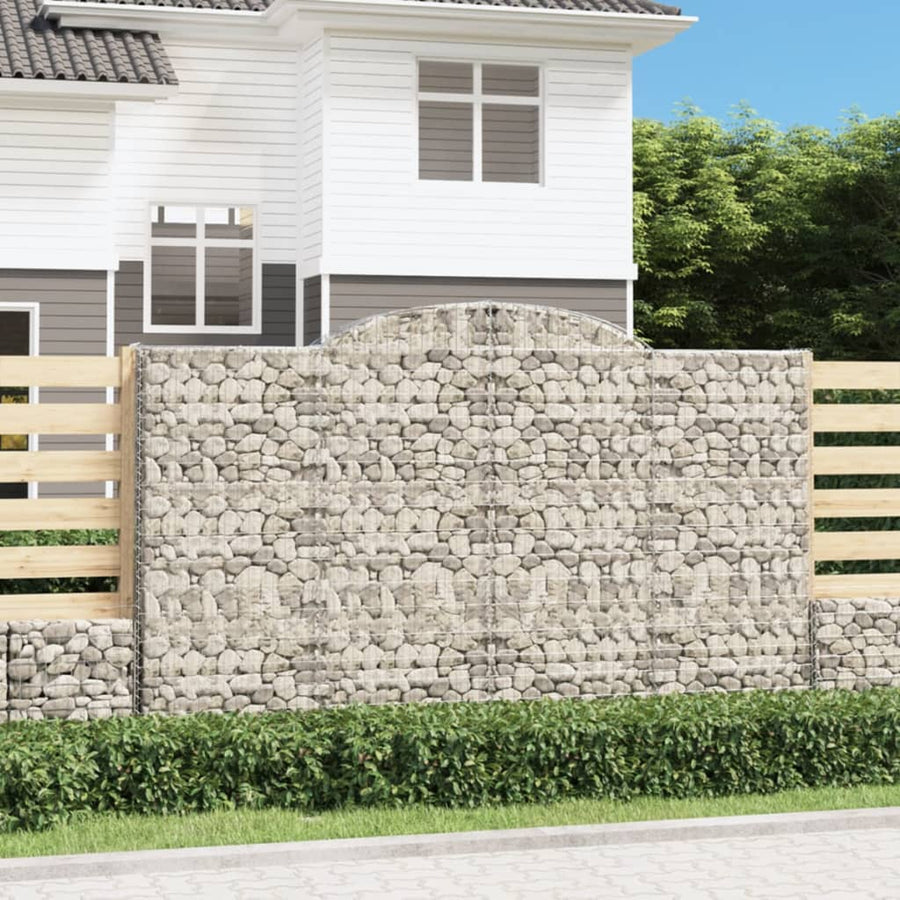 Schanskorven 7 st gewelfd 300x50x180/200 cm ijzer 7 300 x 50 x 180/200 cm