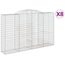 Schanskorven 8 st gewelfd 300x50x180/200 cm ijzer 8 300 x 50 x 180/200 cm