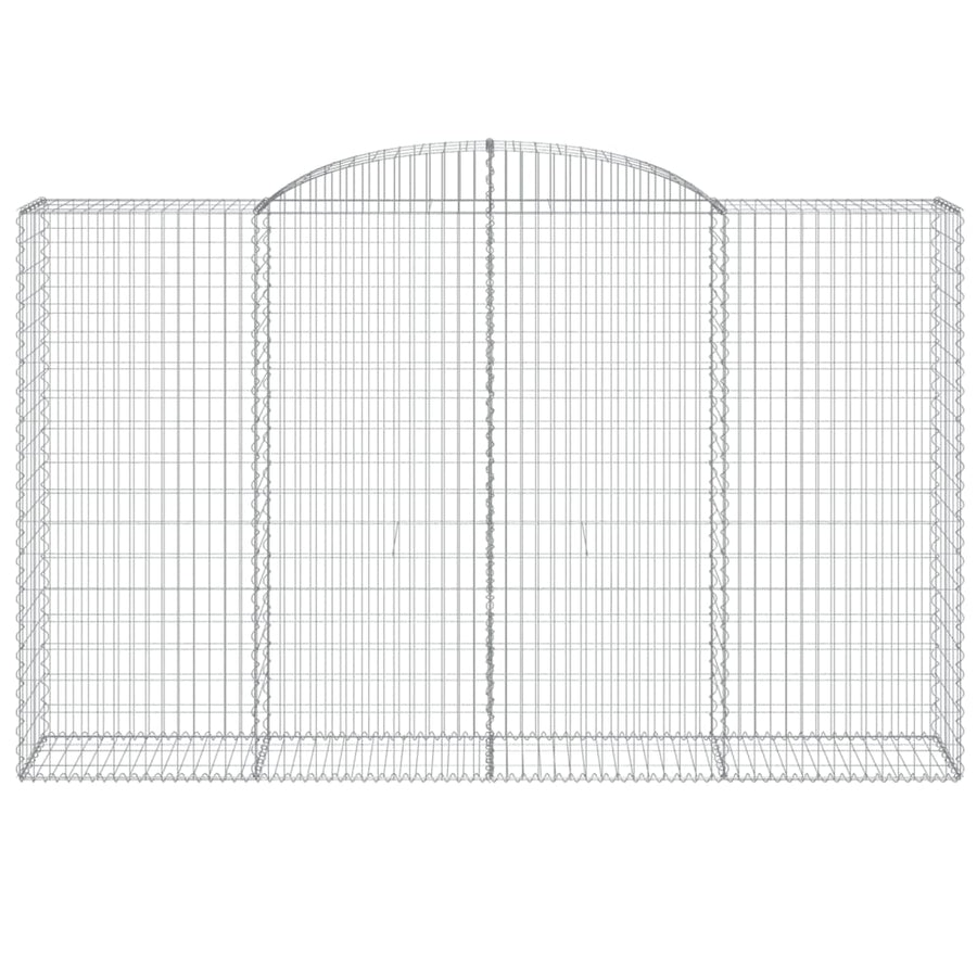 Schanskorven 8 st gewelfd 300x50x180/200 cm ijzer 8 300 x 50 x 180/200 cm