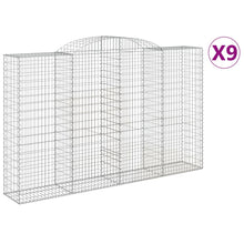 Schanskorven 9 st gewelfd 300x50x180/200 cm ijzer 9 300 x 50 x 180/200 cm