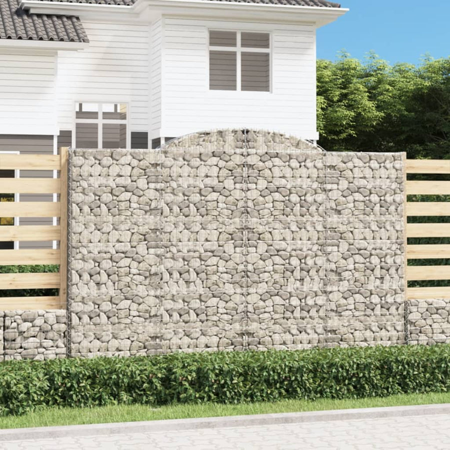 Schanskorven 2 st gewelfd 300x50x200/220 cm ijzer 2 300 x 50 x 200/220 cm