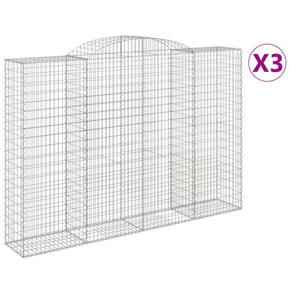 Schanskorven 3 st gewelfd 300x50x200/220 cm ijzer 3 300 x 50 x 200/220 cm