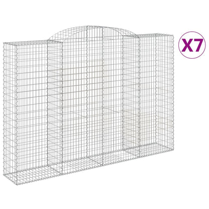 Schanskorven 7 st gewelfd 300x50x200/220 cm ijzer 7 300 x 50 x 200/220 cm