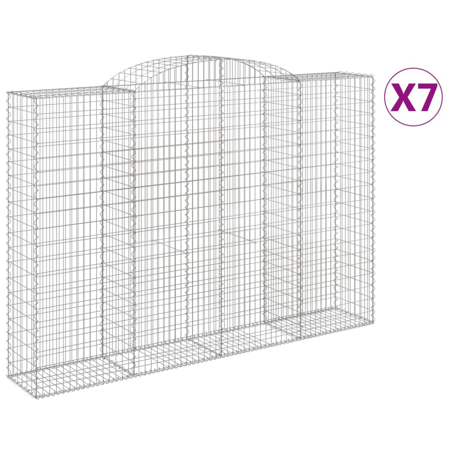 Schanskorven 7 st gewelfd 300x50x200/220 cm ijzer 7 300 x 50 x 200/220 cm