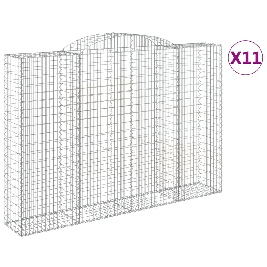 Schanskorven 11 st gewelfd 300x50x200/220 cm ijzer 11 300 x 50 x 200/220 cm
