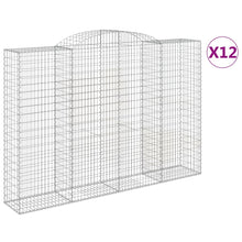 Schanskorven 12 st gewelfd 300x50x200/220 cm ijzer 12 300 x 50 x 200/220 cm