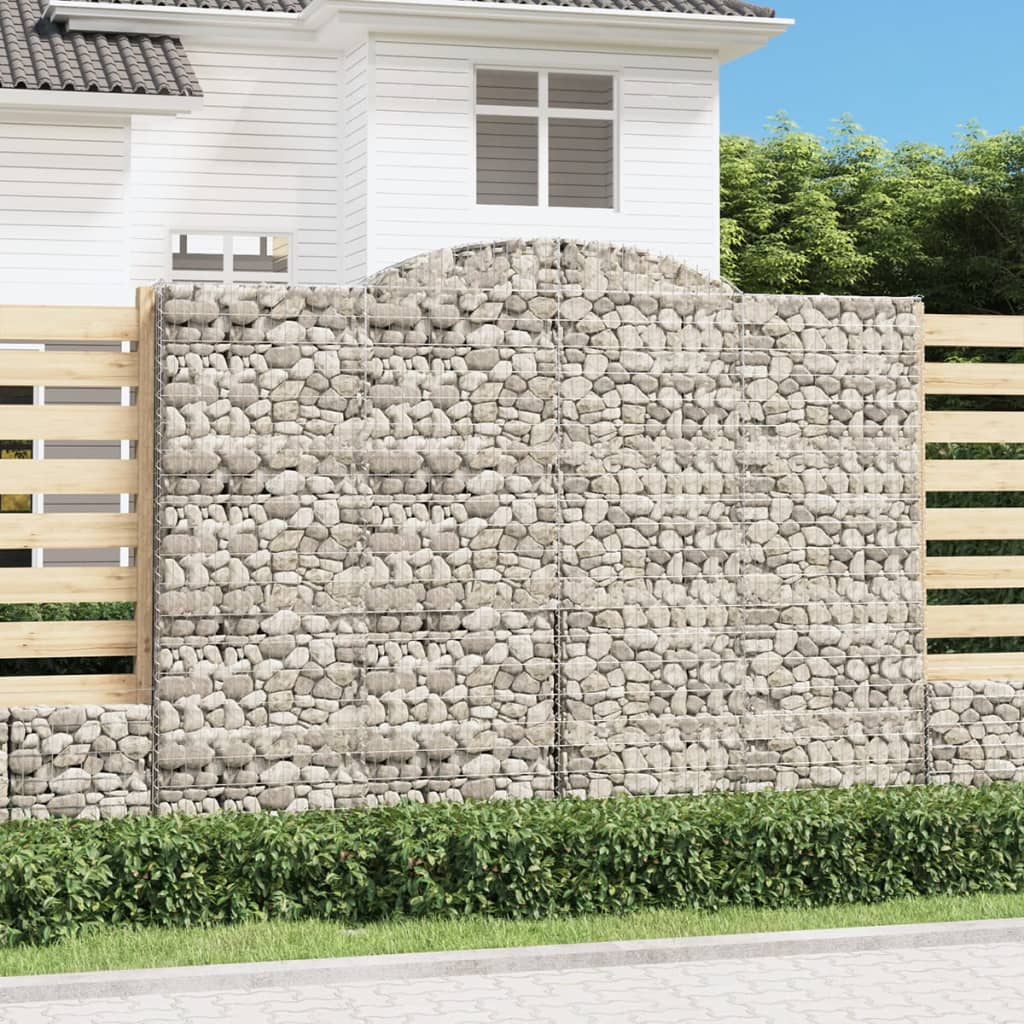 Schanskorven 3 st gewelfd 300x50x220/240 cm ijzer 3 300 x 50 x 220/240 cm