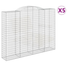 Schanskorven 5 st gewelfd 300x50x220/240 cm ijzer 5 300 x 50 x 220/240 cm