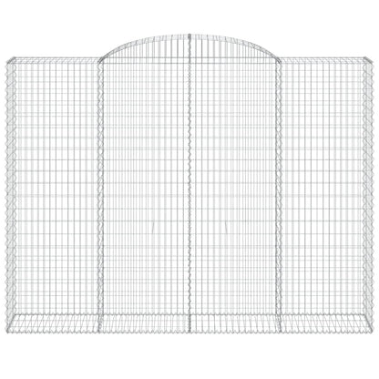 Schanskorven 5 st gewelfd 300x50x220/240 cm ijzer 5 300 x 50 x 220/240 cm