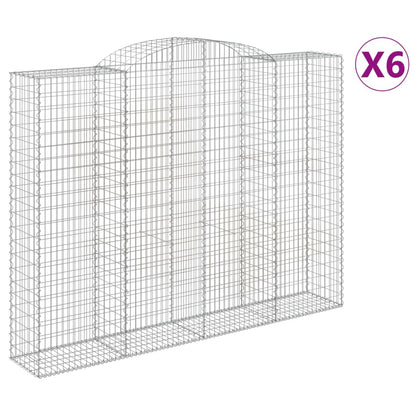 Schanskorven 6 st gewelfd 300x50x220/240 cm ijzer 6 300 x 50 x 220/240 cm