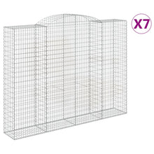Schanskorven 7 st gewelfd 300x50x220/240 cm ijzer 7 300 x 50 x 220/240 cm