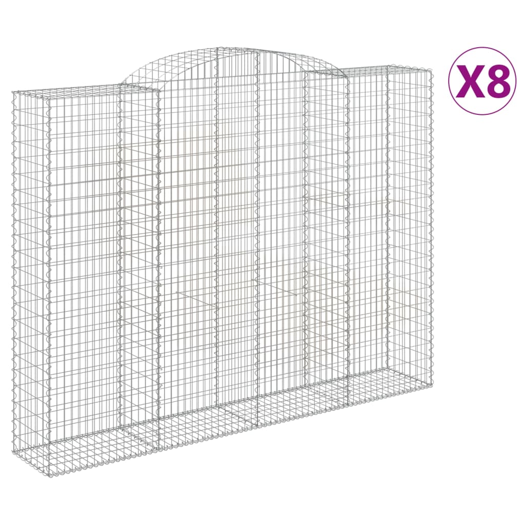 Schanskorven Gewelfd Ijzer Hoogglans Wit 300 x 50 x 220/240 cm 8