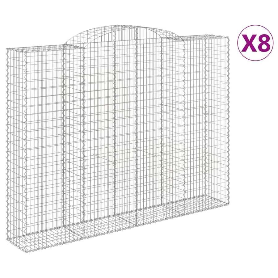Schanskorven Gewelfd Ijzer Hoogglans Wit 300 x 50 x 220/240 cm 8