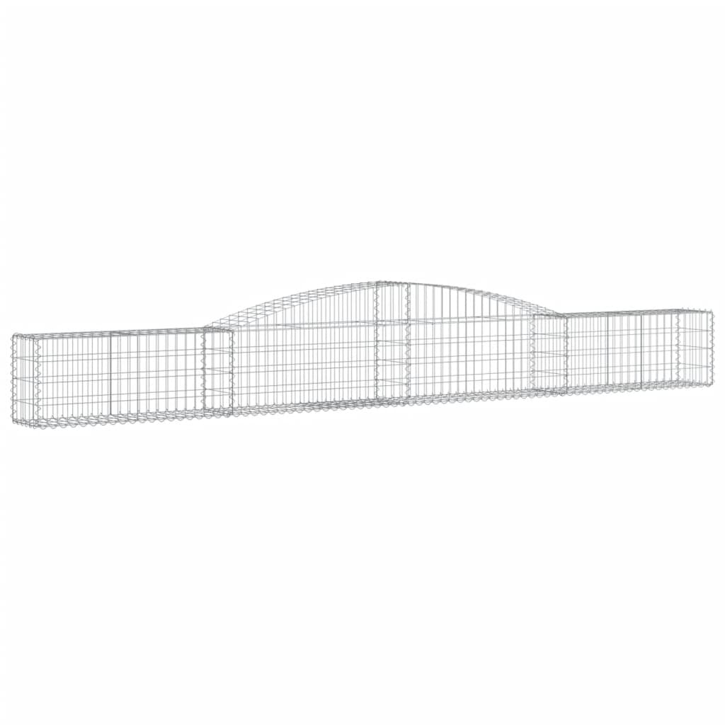 Schanskorven 2 st gewelfd 400x30x40/60 cm ijzer 2 400 x 30 x 40/60 cm
