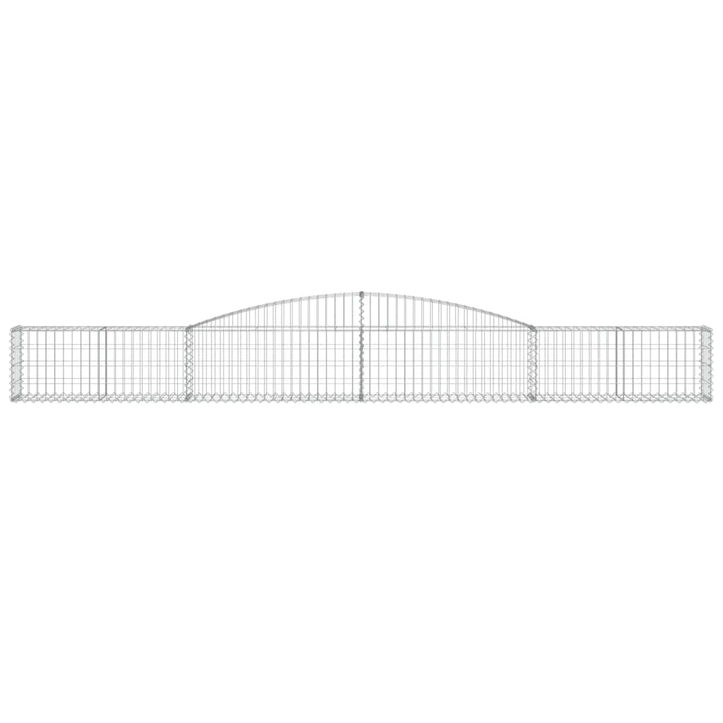 Schanskorven 2 st gewelfd 400x30x40/60 cm ijzer 2 400 x 30 x 40/60 cm