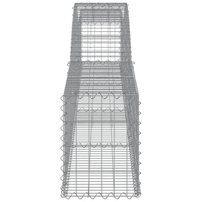 Schanskorven 2 st gewelfd 400x30x40/60 cm ijzer 2 400 x 30 x 40/60 cm
