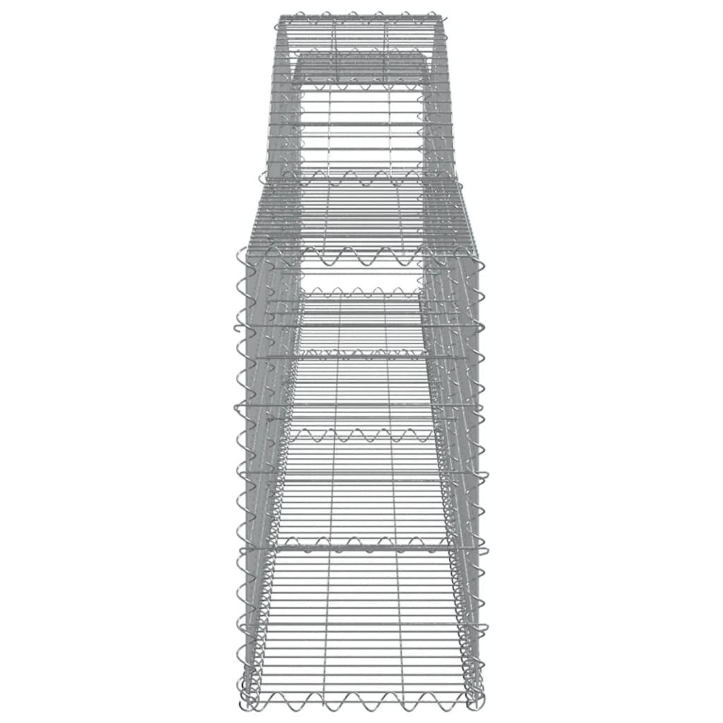 Schanskorven 2 st gewelfd 400x30x60/80 cm ijzer 2 400 x 30 x 60/80 cm
