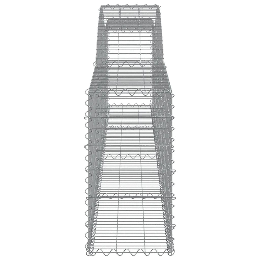Schanskorven 2 st gewelfd 400x30x60/80 cm ijzer 2 400 x 30 x 60/80 cm