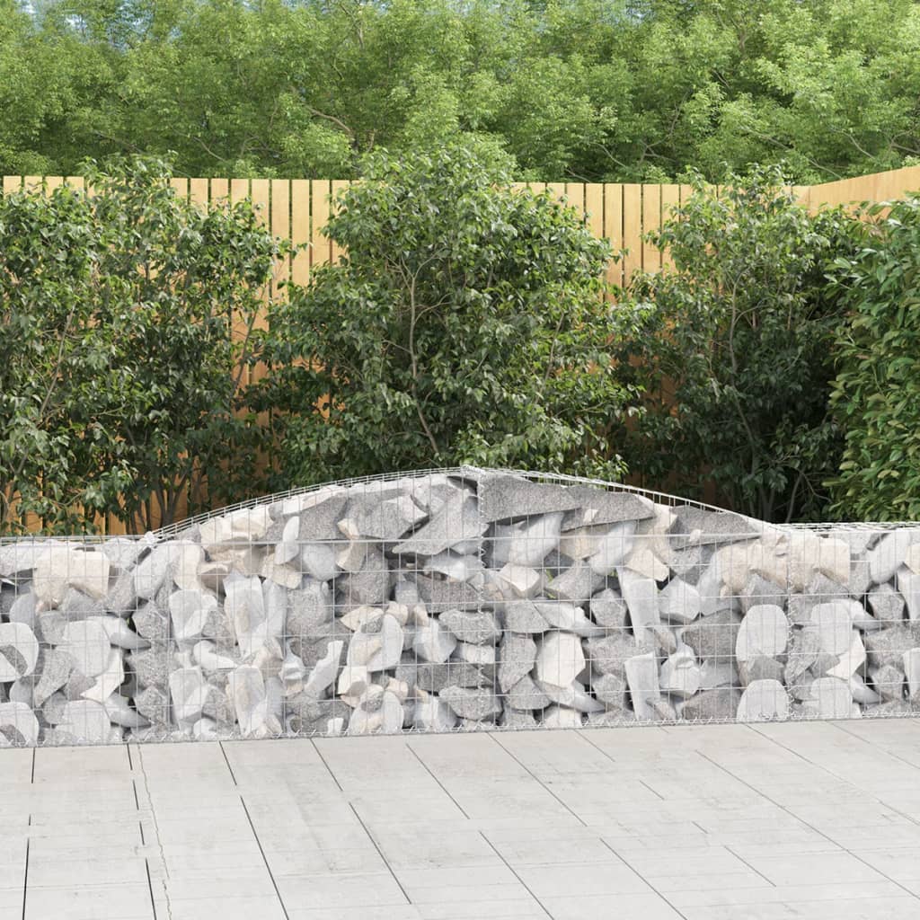 Schanskorven 6 st gewelfd 400x30x60/80 cm ijzer 6 400 x 30 x 60/80 cm