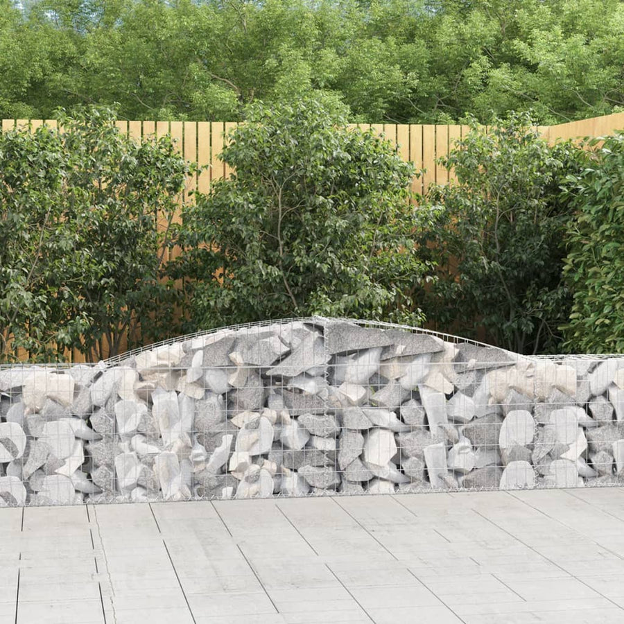 Schanskorven 6 st gewelfd 400x30x60/80 cm ijzer 6 400 x 30 x 60/80 cm