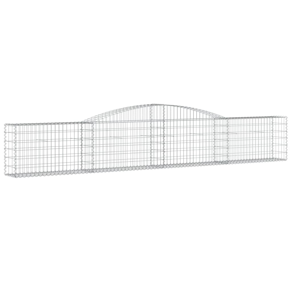 Schanskorven 7 st gewelfd 400x30x60/80 cm ijzer 7 400 x 30 x 60/80 cm