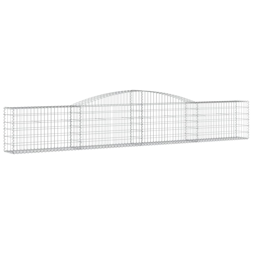 Schanskorven 8 st gewelfd 400x30x60/80 cm ijzer 8 400 x 30 x 60/80 cm