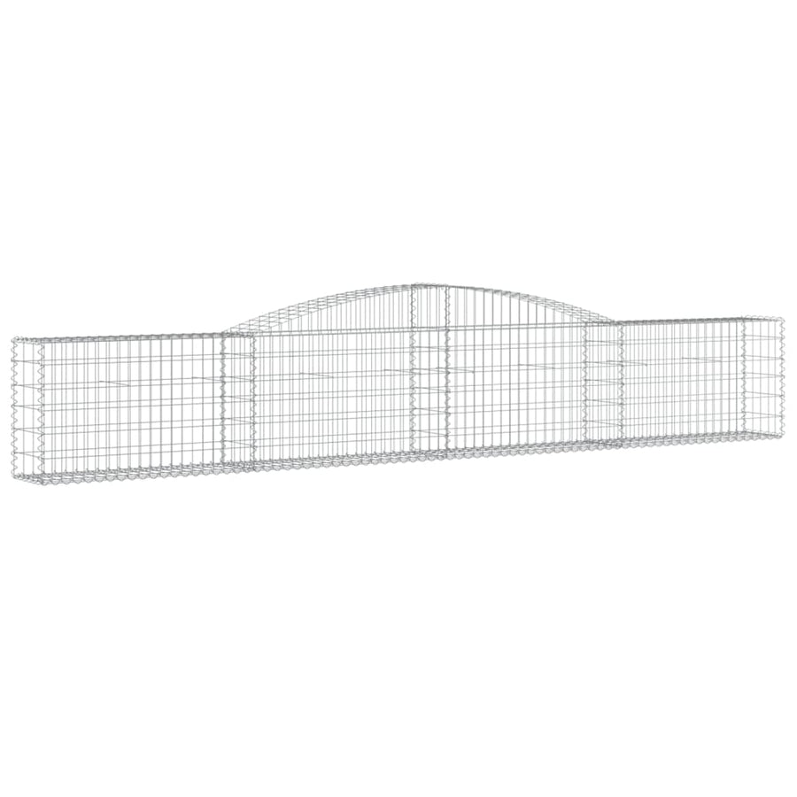 Schanskorven 8 st gewelfd 400x30x60/80 cm ijzer 8 400 x 30 x 60/80 cm