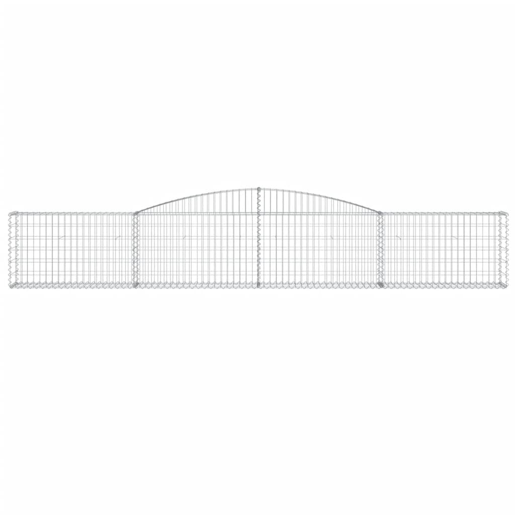 Schanskorven 8 st gewelfd 400x30x60/80 cm ijzer 8 400 x 30 x 60/80 cm