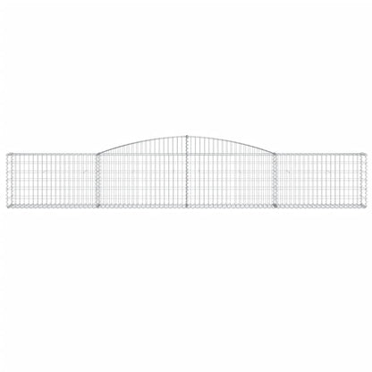 Schanskorven 8 st gewelfd 400x30x60/80 cm ijzer 8 400 x 30 x 60/80 cm