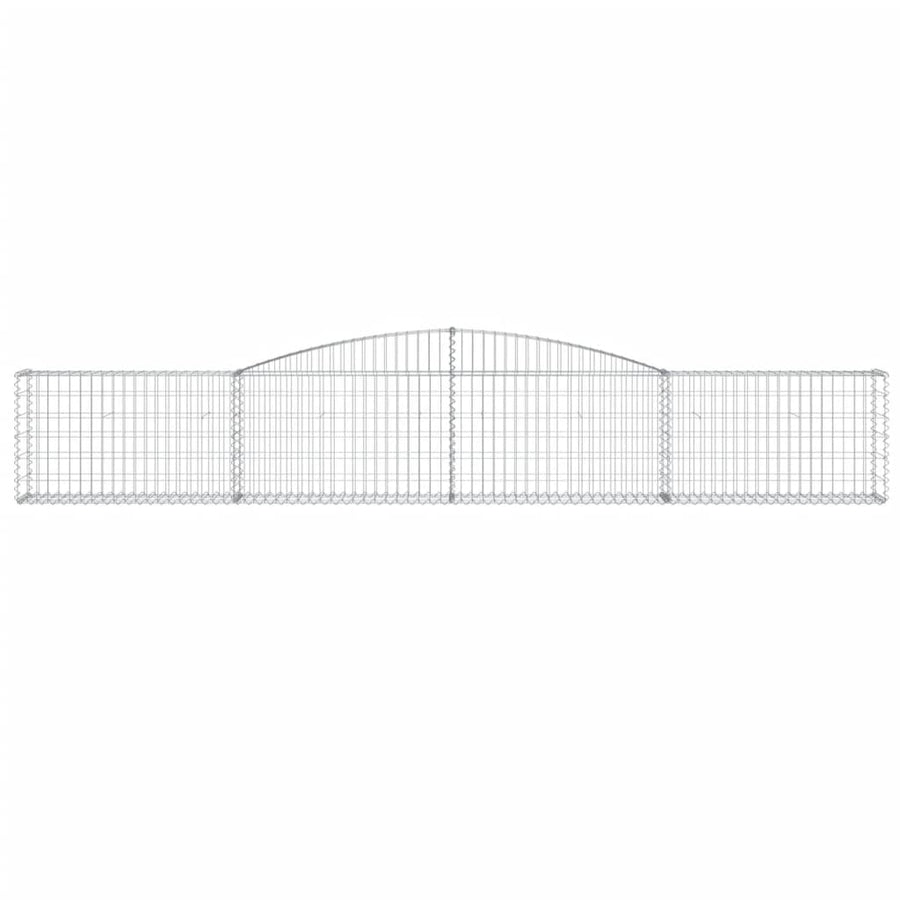 Schanskorven 8 st gewelfd 400x30x60/80 cm ijzer 8 400 x 30 x 60/80 cm