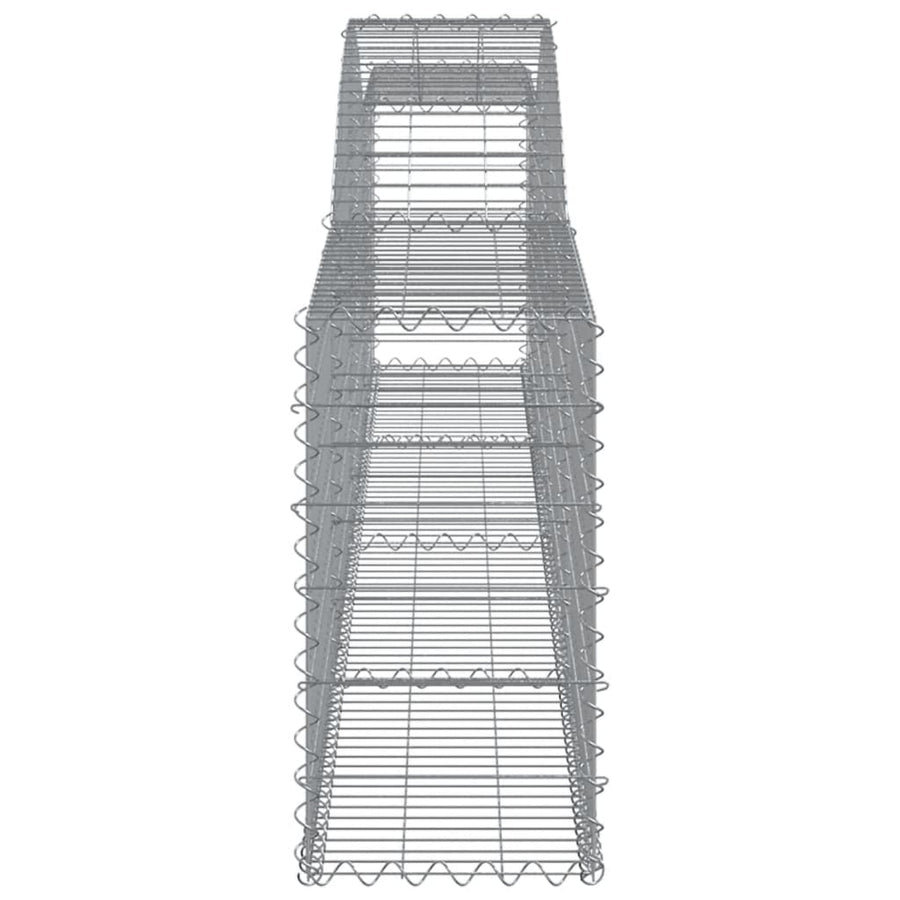 Schanskorven 8 st gewelfd 400x30x60/80 cm ijzer 8 400 x 30 x 60/80 cm