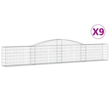 Schanskorven 9 st gewelfd 400x30x60/80 cm ijzer 9 400 x 30 x 60/80 cm