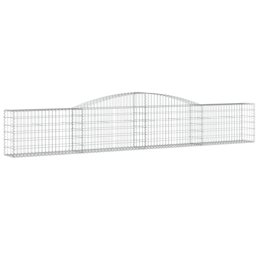 Schanskorven 9 st gewelfd 400x30x60/80 cm ijzer 9 400 x 30 x 60/80 cm