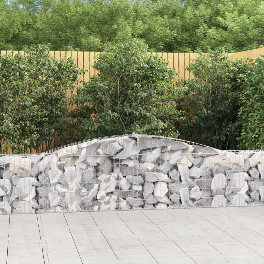 Schanskorven 9 st gewelfd 400x30x60/80 cm ijzer 9 400 x 30 x 60/80 cm
