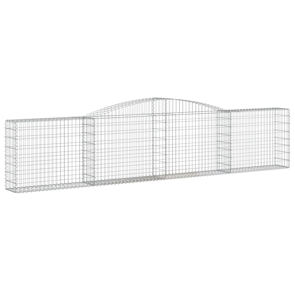 Schanskorven 4 st gewelfd 400x30x80/100 cm ijzer 4 400 x 30 x 80/100 cm