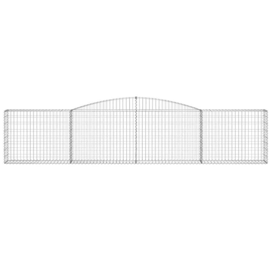 Schanskorven 4 st gewelfd 400x30x80/100 cm ijzer 4 400 x 30 x 80/100 cm
