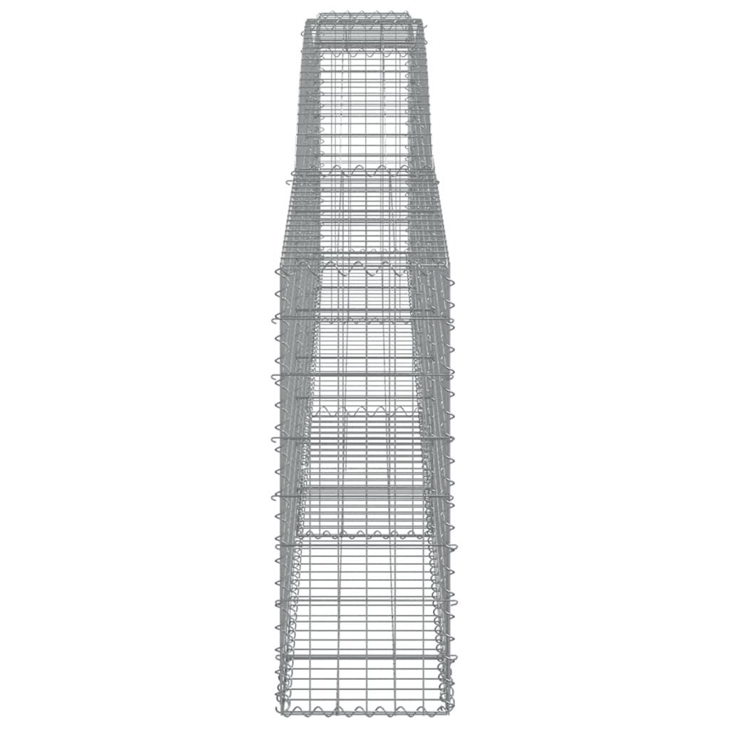 Schanskorven 4 st gewelfd 400x30x80/100 cm ijzer 4 400 x 30 x 80/100 cm