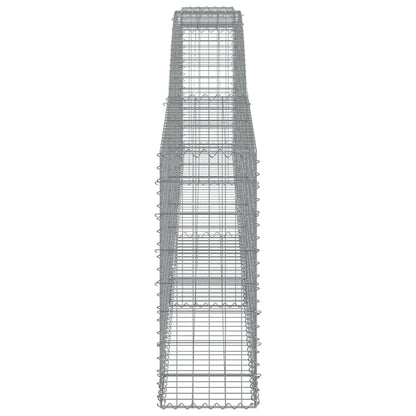 Schanskorven 4 st gewelfd 400x30x80/100 cm ijzer 4 400 x 30 x 80/100 cm