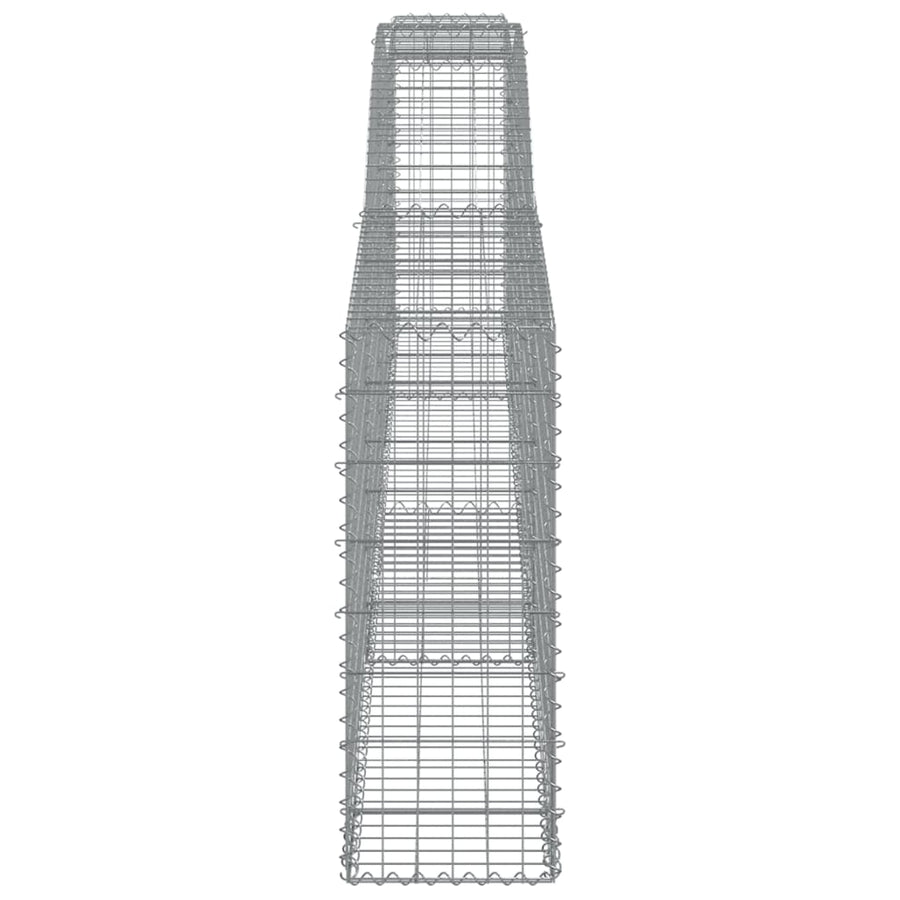 Schanskorven 4 st gewelfd 400x30x80/100 cm ijzer 4 400 x 30 x 80/100 cm