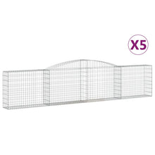 Schanskorven 5 st gewelfd 400x30x80/100 cm ijzer 5 400 x 30 x 80/100 cm