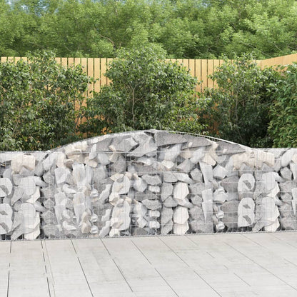 Schanskorven 6 st gewelfd 400x30x80/100 cm ijzer 6 400 x 30 x 80/100 cm