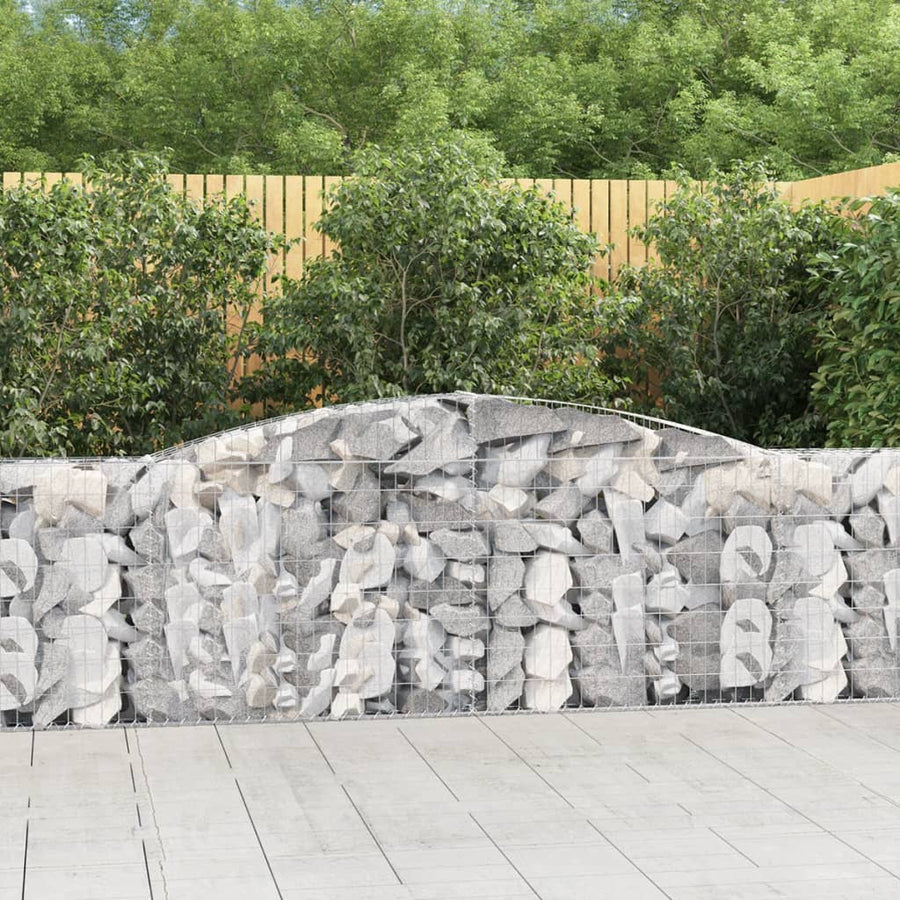 Schanskorven 6 st gewelfd 400x30x80/100 cm ijzer 6 400 x 30 x 80/100 cm