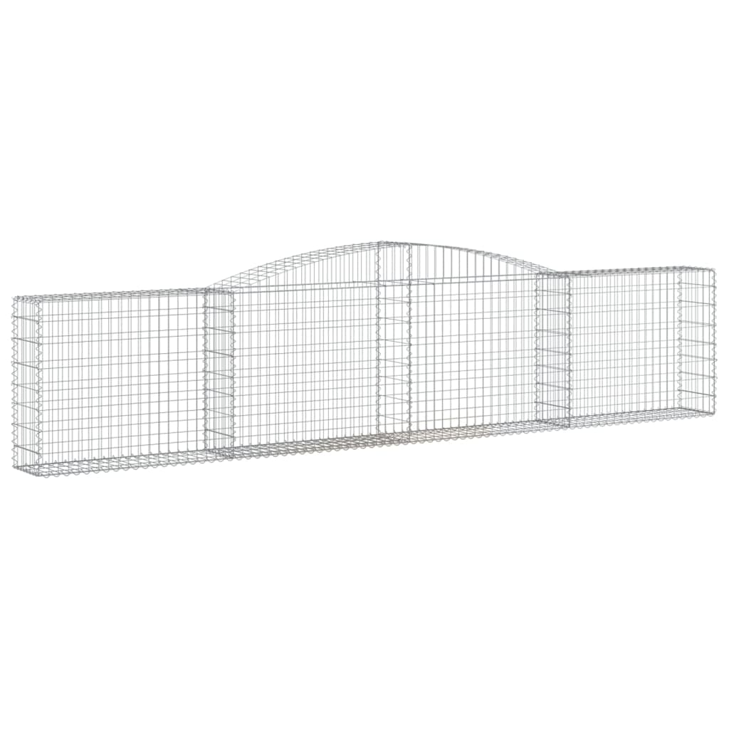 Schanskorven 7 st gewelfd 400x30x80/100 cm ijzer 7 400 x 30 x 80/100 cm