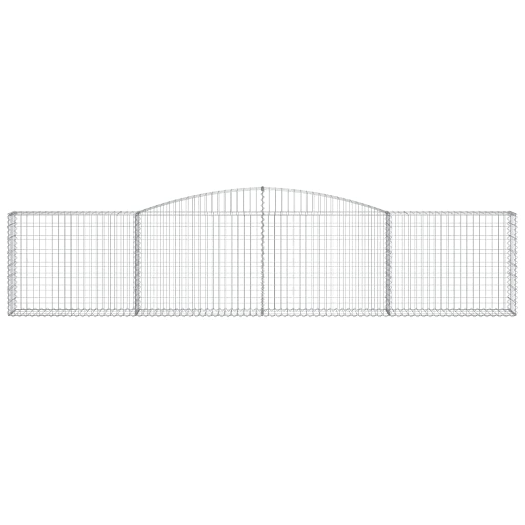 Schanskorven 7 st gewelfd 400x30x80/100 cm ijzer 7 400 x 30 x 80/100 cm