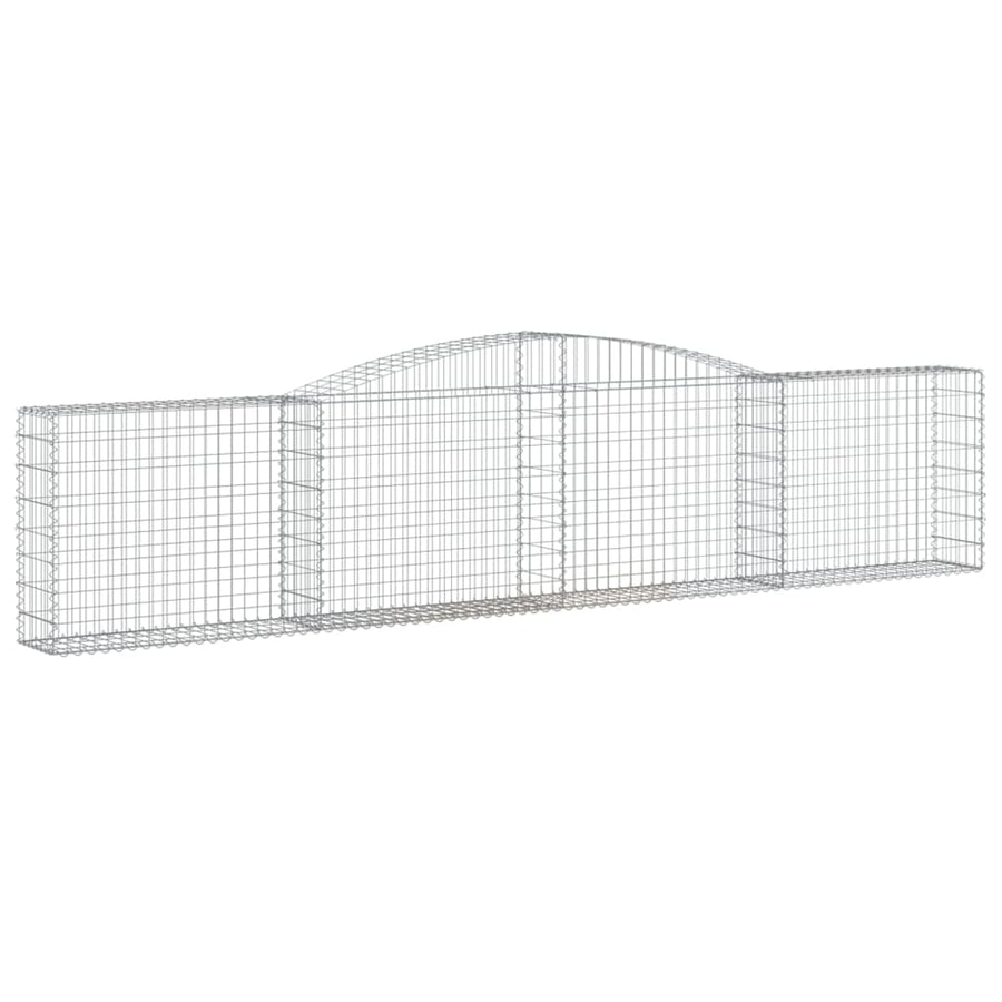 Schanskorven 8 st gewelfd 400x30x80/100 cm ijzer 8 400 x 30 x 80/100 cm