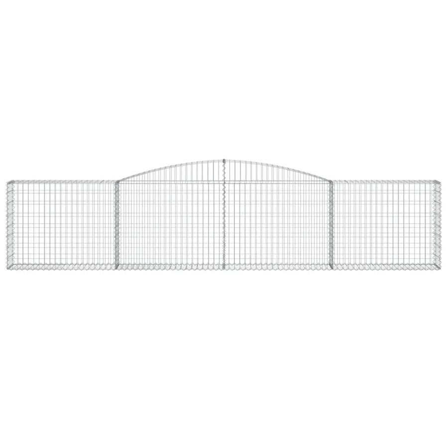 Schanskorven 9 st gewelfd 400x30x80/100 cm ijzer 9 400 x 30 x 80/100 cm